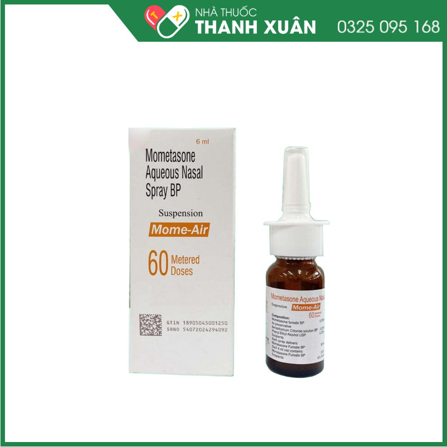 Thuốc xịt mũi Mome-Air 60 điều trị viêm mũi dị ứng